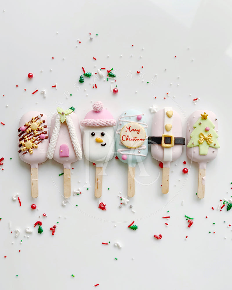 [Cake popsicles] Christmas set - Pink