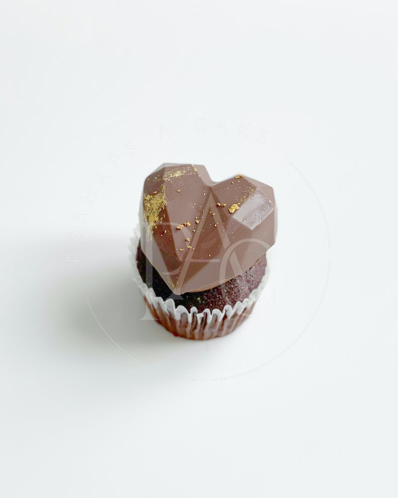 Perhaps A Cake - Cupcake - Chocolate Heart