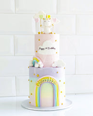 [Two-Tier] Rainbow Cake